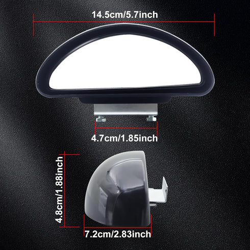Blind Spot Mirror Adjustable 360 Degree Car Side Mirror, HD Glass Rear View Mirror Exterior Accessories for Car SUV Frame Thickness Less than 5MM...
