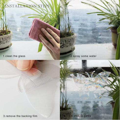 Butterfly Static Window Clings Anti Collision Window Decals for Bird Strikes, Glass Alert Stickers, Stop Birds Flying into Windows, Set of 30...