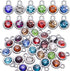 Aylifu Birthstone Charms Crystal Pendant Charms 12 Months Birth Charms for Necklace Bracelet Earring...