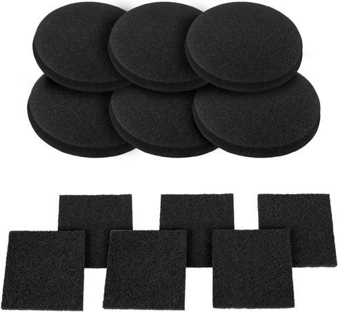 12 Pieces Counter Top Activated Carbon Compost Bin Filters - Extra Thick Indoor Pail Replacement Charcoal Caddy Filters Refill, 0.4" Thickness...