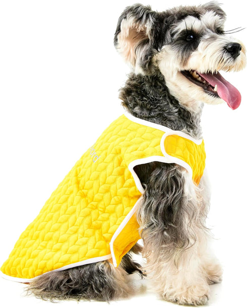 Dog Shirts Soft Warm Dog Cat Shirts Pet T-Shirt Puppy Dog Apparel Dog Cat Tee Tanks with Velcro, Easy to Put On and Take Off. (Yellow, Medium)...