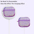 Purple Silver foil Glitter for AirPods 3 Case 3st Generation Cover Clear 2021, Cute Flower Pendant, Cleaning Pen Kit, Soft TPU Silicone Protective...