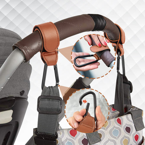 Baby Stroller Hook Clips,Convenient Mommy Bag Hooks for Hanging Diaper Bags,Stroller Organizer,Stroller Accessories...