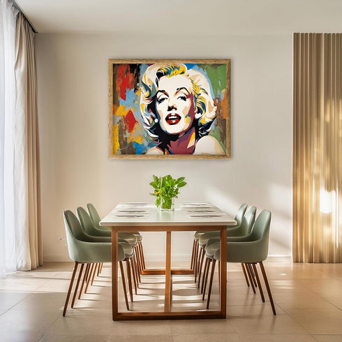 Posterizer 1 pcs- Marilyn Monroe inspired colorful poster-Famous Figures Art Collection-Abstract & Modern Art- Living Room Bedroom Decor- unframed...