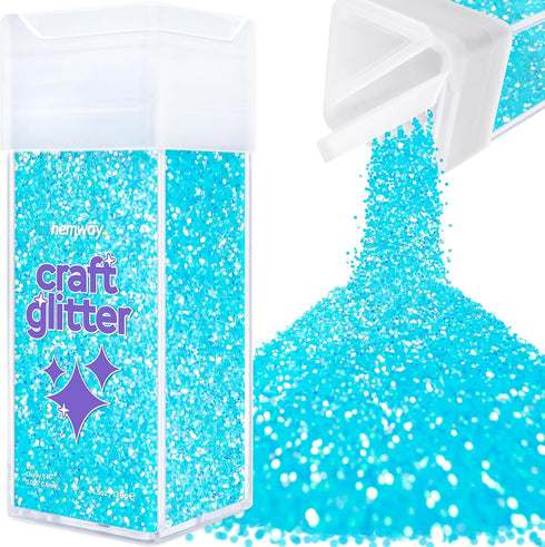 Hemway Premium Craft Glitter Shaker - Baby Blue Iridescent | 130g Chunky Metallic Flake Sequins for Resin & Epoxy Crafts | Craft Supplies for Tumb...