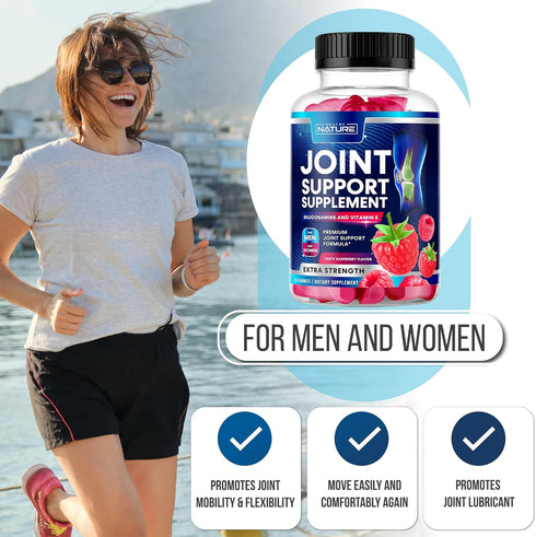 Joint Support Gummies - Advanced Glucosamine Gummy Supplement with Vitamin E, High Potency Antioxidant & Inflammatory Response, Comfort for Back, ...