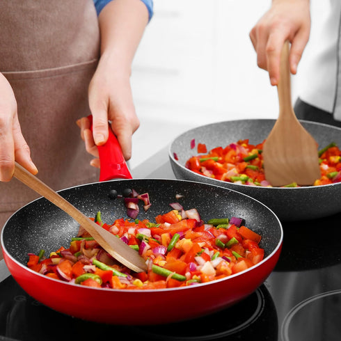 Acacia Wooden Spoons for Cooking: 5-Piece Kitchen & Cooking Utensils Set - Wooden Spatula, Slotted & Pasta Spoon - Essential Wooden Utensil Set...