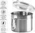 OGGI Stainless Steel Kitchen Canister 26 fl oz - Airtight Clamp Lid, Clear See-Thru Top - Ideal for Kitchen Storage, Food Storage, Pantry Storage....