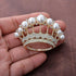 Princess Queen Crown Brass Micro Pave Cubic Zirconia Brooch Pin Jewelry for Women Bridal Wedding Gifts...