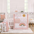 Carter's Chasing Rainbows - White, Peach, Teal and Gold Clouds and Rainbows Super Soft Contoured Changing Pad Cover...