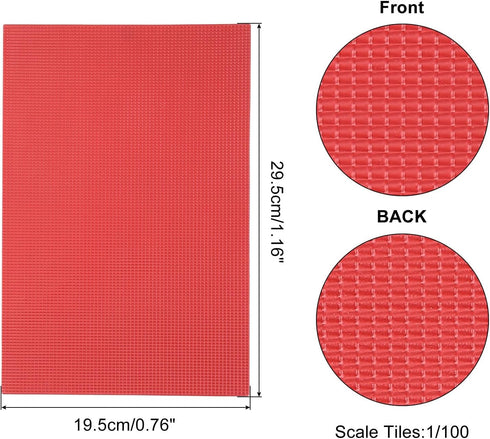 MECCANIXITY Miniature Roof Tiles PVC Model Roof Tiles Mini DIY Tiles Model Building Set for Model Building Dolls Houses Garden Sand Table 29.5x19....