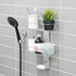 BATHBEYOND Shower Caddy Suction Cup Tier Shower Shelf - Adjustable Shower Caddy 400 Stainless Steel No-Drilling and Extra Adhesive Sticker for Mor...