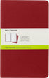 Moleskine Cahier Journal, Soft Cover, Large (5" x 8.25") Plain/Blank, Cranberry Red, 80 Pages (Set of 3)...