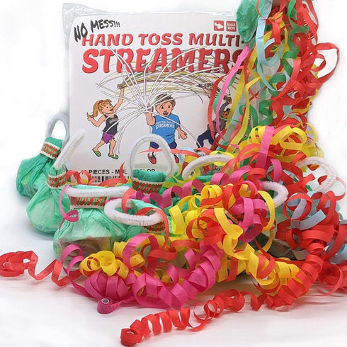 10 Pack Multi Color Hand Toss Streamers - No Mess Dazzling Paper Throw Streamer - Confetti Poppers for Wedding, Graduation, Birthday, Drive by Par...