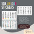 25 Manila Index Card Box Dividers 3x5" - Index Card Dividers with Tabs & 108 Easy-Read Stickers, Index Card Monthly Dividers, Recipe Guides, Greet...
