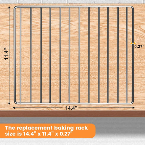 Air Fryer Wire Rack for Ninja Foodi 10 in 1 DT201 DT251 Digital Convection Toaster Oven, 14.4''*11.4'' Stainless Steel Air Fryer Accessories Roast...