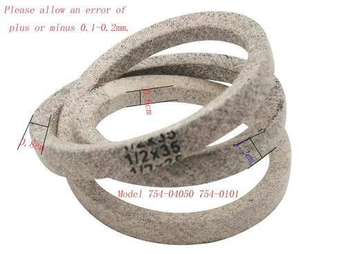 754-04050 754-0101 Snow Thrower Auger Belt Fits for Craftsman Troy-Bilt MTD Cub Cadet Snow Throwers Replaces 754-04050 954-04050 754-0101 754-0101...
