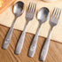 HANSGO 12PCS Children Safe Forks and Spoons, Silverware for Kids Cutlery Set Toddler Utensils Stainless Steel Tableware with Bunny and Puppy Motif...