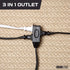 Iron Forge Cable 3 Outlet Foot Switch Extension Cord 15 ft, 13 Amp Black Extension Cord with Foot Tap Switch, 16/2 Indoor Lamp Cord Great for Smal...