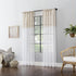 Clean Window Color Block Accent Anti-Dust Allergy/Pet Friendly Anti-Dust Sheer Curtain Panel, 50" x 84", Linen...