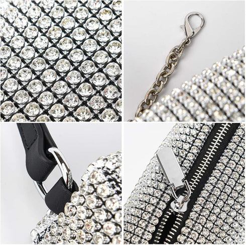 Bling Bling Crystals Evening Clutch Bag for Women Girls Sparkling Crossbody Bag Wedding Prom Party Club Purses Handbags...