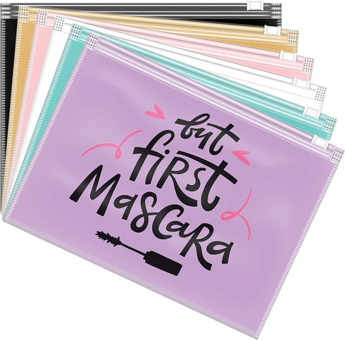 BRAWNA 60 PCK Makeup Bags Bulk - Zip Lock Plastic Cute Cosmetic Pouch - Makeup Travel Case for Lipstick, Lip Gloss, Makeup Brushes Set Kit Storage...