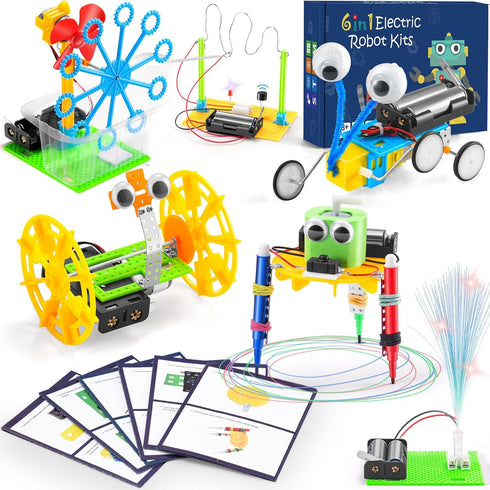 STEM Robotic Kits, Science Experiments Robot Building Kit for Kids 5-7 8-12, Electronic Engineering Projects for Girls, DIY Coding Robots for Boys...