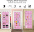 Over The Door Shoe Organizer - Space Saving Shoe Rack for Closet Door with 24 Pockets and Hook, Shoe Holder Back of Door Organizers for Shoes, Han...