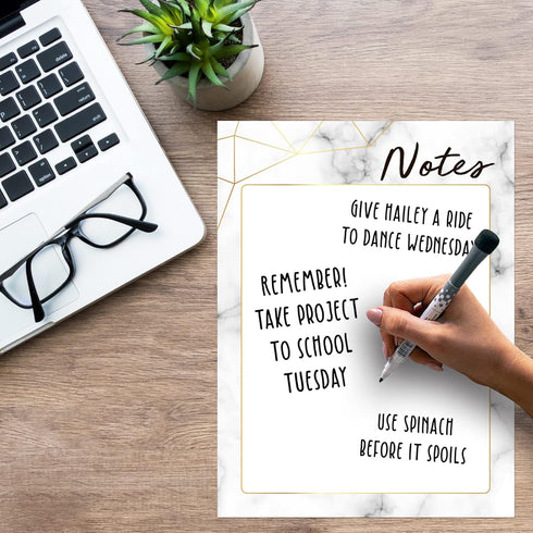 Dry Erase Whiteboard Vinyl Sticker Decal for Notes & Reminders by Glassboard Studio | Removable & Reusable | Magnetic Fine-Tip Marker Included (9 ...