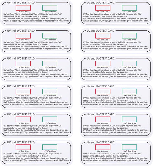 UVC Light Test Card, UV Intensity Test Card | 3-in-1 UV Test Card | UVA & UVC Light Identifying Card | UV Bulb & LED Intensity Reading Card | UV D...