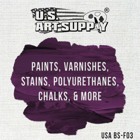 US Art Supply 3 inch Foam Sponge Wood Handle Paint Brush Set (Value Pack of 15) - Lightweight, Durable and Great for Acrylics, Stains, Varnishes, ...