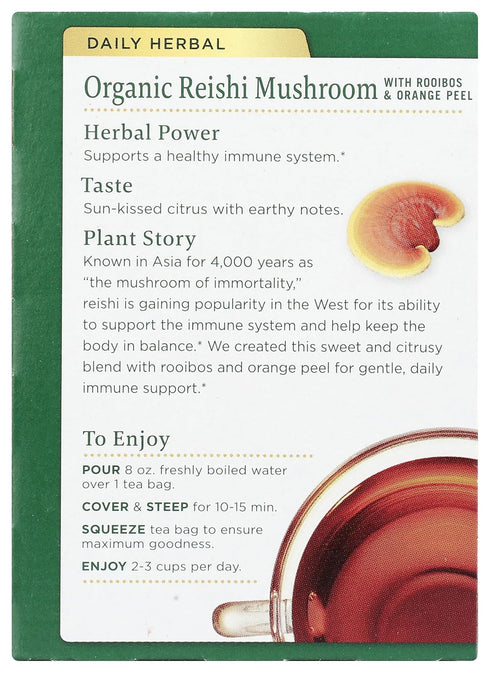 Traditional Medicinals, Organic Reishi Mushroom Tea, 16 Count...