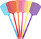 Fly Swatter,Plastic Flyswatters Multi-Pack,6 Bulk Vibrant Colorful Fly Killer,Long Handle Bug Swatter for Indoor and Outdoor...