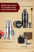 KITESSENSU Cocktail Shaker Set, Stainless Steel Martini Shaker Set with 24 Ounce Cocktail Mixer with Drink Shaker, Measuring Jigger, Bar Spoon & D...