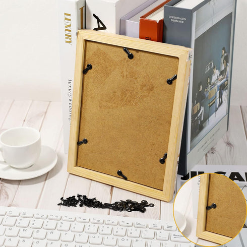 100 Pcs Frame Picture Turn Button Fasteners Set Picture Frame Backing Clips Black Hardware Backing Clips with Screws for Hanging Pictures, Photos...