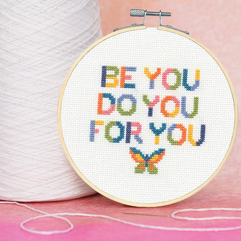 Dimensions 72-76918 Be You Counted Cross Stitch Kit for Beginners, 6" D, 14 Cnt. White Aida, 5pcs...