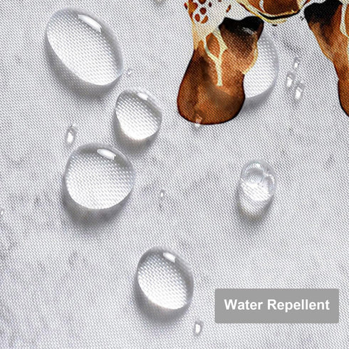 Moslion Giraffe Bathroom Shower Curtain Wild Animal Watercolor Giraffe Brow White Feather Shower Curtains Home Decorative Waterproof Polyester Fab...