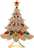 Flyonce Multi Colored Christmas Tree Brooch, Rhinestone Crystal Christmas Pins and Brooches for Women...
