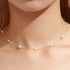 Collner Dainty Pearl Necklace 14K Gold/Silver Plated Cute Single Pearl Necklace Elegant Tiny Pearl Choker Delicate Layered Freshwater Pearl Neckla...