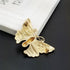 YOQUCOL Simulated Pearl Gold Tone United States American Flag Enamel Butterfly Brooch Pin...