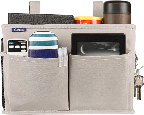 Surblue Bedside Caddy Hanging Bed Organizer Storage Bag Pocket for Bunk and Hospital Beds, College Dorm Rooms Baby Bed Rails, Camp 4 Pockets and 2...
