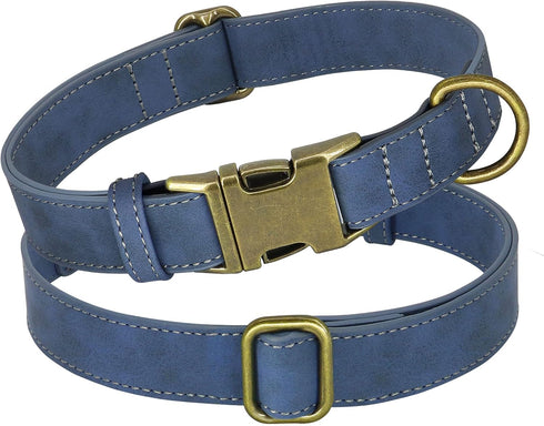 PET ARTIST Leather Dog Collar with Metal Buckle,Heavy Duty Dog Collar Adjustable for Small Medium Large Dogs Cats Pets...