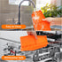 Silicone Griddle Tools Mat for Blackstone,Grill BBQ Caddy Utensils Holder, 3 in 1 Spatula Mat with Drip Pad,Blackstone Griddle Accessories,Orange...