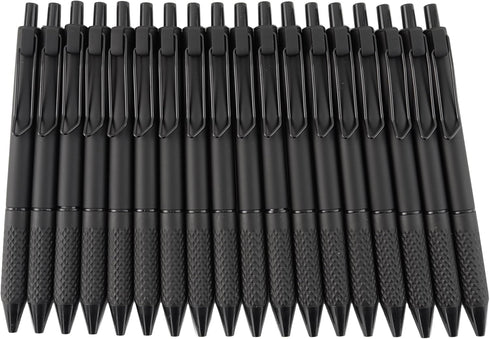 Fengtaiyuan ZYZOilyB07US, 18 Count, 0.7mm, Black Ink Ballpoint Pen, Matte Texture Pen Barrel, Smooth Writing, Slip-Resistant Comfort Grip (Black-Z...