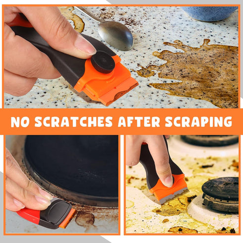 9 Pcs Plastic Scraper Tool Sticker Scraper Tool Plastic Razor Blade Scraper Plastic Pick Plastic Scraper Non Scratch Tool Putty Knife for Window F...