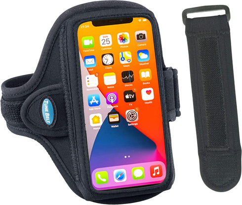 Tune Belt AB91 Running Armband for iPhone 16/15/14/13/12, 11-16 Pro, 16e, Galaxy S24/S23 – Sweat-Resistant, Stable, Comfortable, Phone Holder with...