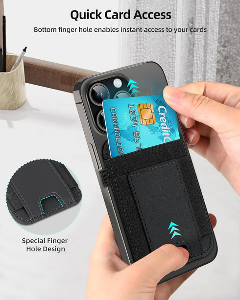 For Magsafe Wallet, Strong Magnetic Wallet for iPhone 15/14/13/12 Series, Magnetic Card Holder Wallet for iPhone Wallet Magsafe with 2 Card Slots,...