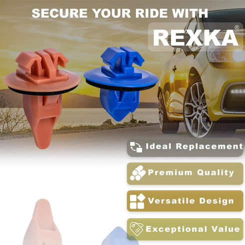 Rexka 10 Sets Fender Flare Clip Kit 75495-35010 75397-35010 Compatible with Toyota Tacoma RAV4 Highlander FJ Cruiser...