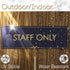 Staff Only Sign, Black/Gold, Engraved, 3" x 9", Fade Resistance, Indoor/Outdoor Use, USA MADE By My Sign Center...