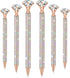 6 Pcs Big Diamond Pens with Crystal Bling Rhinestone Pen Metal Diamond Ballpoint Pens Glitter Wedding Bridal Shower Favors Diamond Black Ink Pens ...